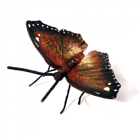brown butterfly, hand painted